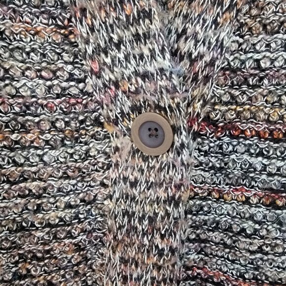 J. Jill Sweater Brown Knit‎ Long Sleeve Button Up Long Cardigan Coat Womens XS - Picture 2 of 8